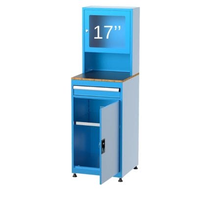 7320 – TEK ÇEKMECELİ, ASKI PANOLU 17′ BİLGİSAYAR KABİNİ VE ÇALIŞMA MASASI