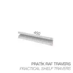 20.44.90.612 – KOÇEL DEMONTE HAFİF RAF SİSTEMİ PRATİK RAF TRAVERS – 900 MM