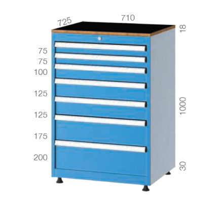 7100 – 7 ÇEKMECELİ DOLAP