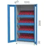 2120 – 2 KAPAKLI, 2 AD.SABİT CNC TUTUCU RAFLI, 48 AD.CNC TUTUCU KAPASİTELİ, 3 ÇEKMECELİ, DOLAP İÇİ TAKIM ASMA PANOLU KİLİTLİ CNC TAKIM DOLABI