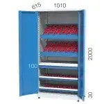 2120 – 2 KAPAKLI, 2 AD.SABİT CNC TUTUCU RAFLI, 48 AD.CNC TUTUCU KAPASİTELİ, 3 ÇEKMECELİ, DOLAP İÇİ TAKIM ASMA PANOLU KİLİTLİ CNC TAKIM DOLABI