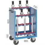 2180 – 2 KAPAKLI, 5 ADET HAREKETLİ CNC TAKIM RAFLI CNC TAKIM DOLABI