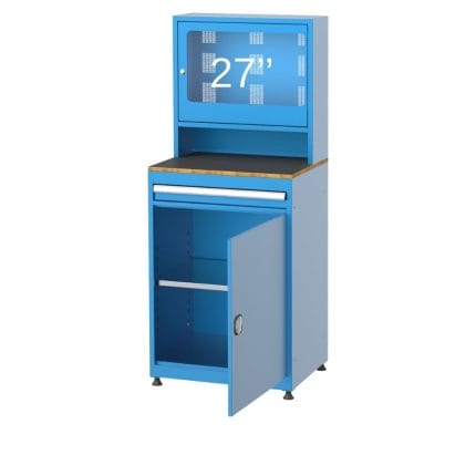 7320 – TEK ÇEKMECELİ, ASKI PANOLU 17′ BİLGİSAYAR KABİNİ VE ÇALIŞMA MASASI