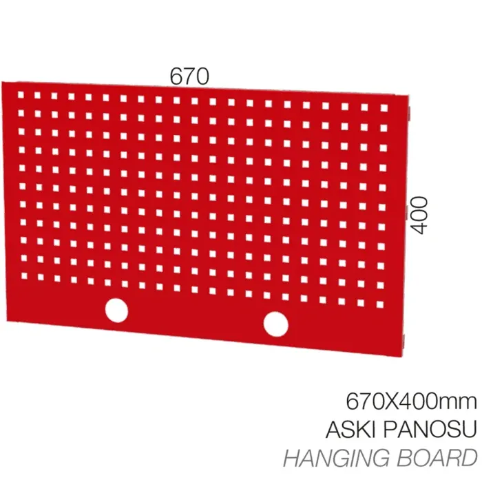 3046 – GARAJ SETİ DELİKLİ TAKIM ASMA ASKI PANOSU – 670 X 400 MM ÖLÇÜLERİNDE – PRİZE UYGUN