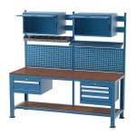 3260 – UZUN TİP AVADANLIK KUTULU, ASKI PANOLU, 5 ÇEKMECELİ ÇALIŞMA TEZGAHI