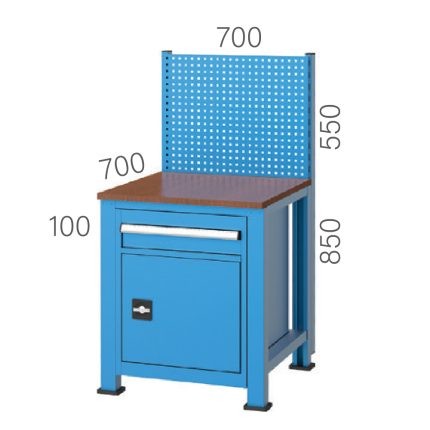 3390 – WORKBENCH 1 DRAWER CABINET and PEGBOARD