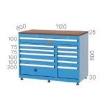 3937 – WORKBENCH WITH 3 DRAWERS