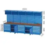 3503 – 25 ÇEKMECELİ DOSYA DOLAPLI ELEKTRİKLİ ASKI PANOLU ÇALIŞMA TEZGAHI