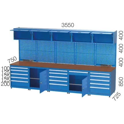 3502 – 15 ÇEKMECELİ KAPAKLI DOLAPLI DOSYA DOLAPLI ELEKTRİKLİ ASKI PANOLU ÇALIŞMA TEZGAHI