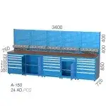 3506 – 8 ÇEKMECELİ KAPAKLI DOLAPLI ASKI PANOLU ÇALIŞMA TEZGAHI