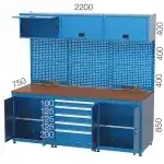 3572 – 5 ÇEKMECELİ 2 ADET KAPAKLI DOLAPLI ÇALIŞMA TEZGAHI