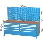 3642 – 2 ADET 1 ÇEKMECE DOLAPLI VE 5 ÇEKMECELİ DOLAPLI 3’LÜ ÇALIŞMA TEZGAHI