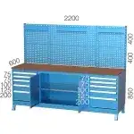 3645 – 7 ÇEKMECELİ, 2 DOLAPLI, FLORESANLI ASKI PANOLU ÇALIŞMA TEZGAHI