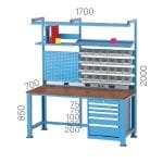 3687 – FLORASANLI, ELEKTRİKLİ, ASKI PANOLU, AVADANLIK KUTULU TAKIM ARABALI ÇALIŞMA TEZGAHLARI