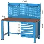 3714 – 2 ÇEKMECELİ ASKI PANOLU RAFLI ÇALIŞMA TEZGAHI