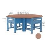 3840 – 3 DOLAPLI, 15 ÇEKMECELİ ALTIGEN ÇALIŞMA TEZGAHI