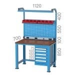 4074 – PLASTIC BIN STAND WITH 65 BOXES