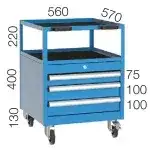 8507 – 7 ÇEKMECELİ ENDÜSTRİYEL TİP HAVUZLU TAKIM ARABASI