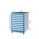 57080 – TOOL CABINET WITH 6 DRAWERS