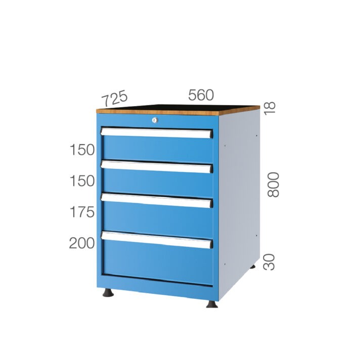 57082 – TOOL CABINET 4 DRAWERS
