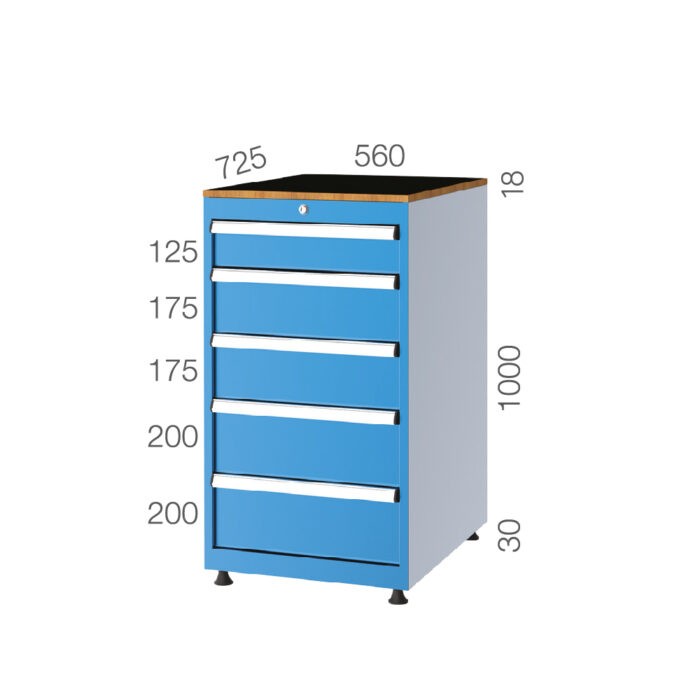 57102 – TOOL CABINET 5 DRAWERS