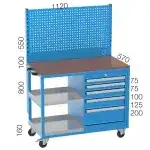 8030 – 5 ÇEKMECELİ ASKI PANOLU FLORESANLI TAKIM ARABASI