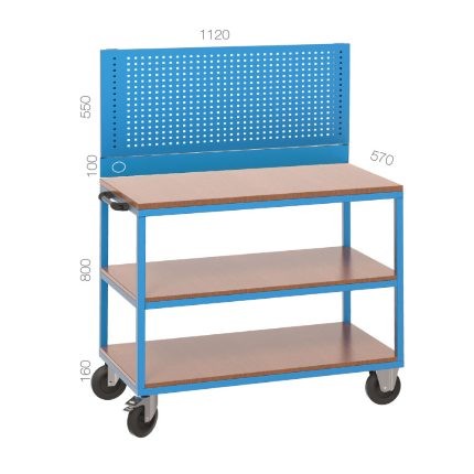 8031 – MOBILE WORKBENCHE WITH PEGBOARD