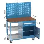 8021 – 5 ÇEKMECELİ VE 2 RAFLI ÇALIŞMA ARABASI