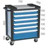 8515 – TOOL TROLLEY WITH 5 DRAWERS