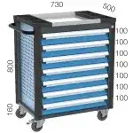8516 – TOOL TROLLEY WITH 6 DRAWERS