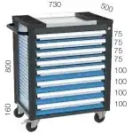 8517 – TOOL TROLLEY WITH 7 DRAWERS