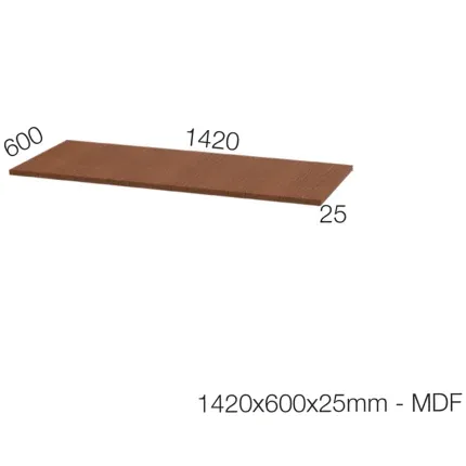 8900-25.142 ÇALIŞMA TEZGAHI ÜZERİ 25 MM HAM MDF – 1420 X 600 MM ÖLÇÜLERİNDE