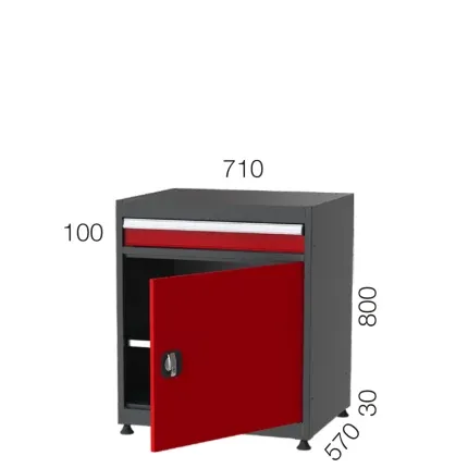 8900-75.081 GARAJ SETİ ÇEKMECELİ KAPAKLI MALZEME DOLABI