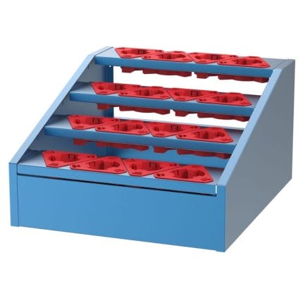 2110 – 2 KAPAKLI, 4 AD.SABİT CNC TUTUCU RAFLI, 96 AD.CNC TUTUCU KAPASİTELİ, KİLİTLİ CNC TAKIM DOLABI