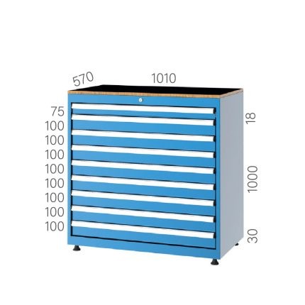 10101 – TOOL CABINET 9 DRAWERS