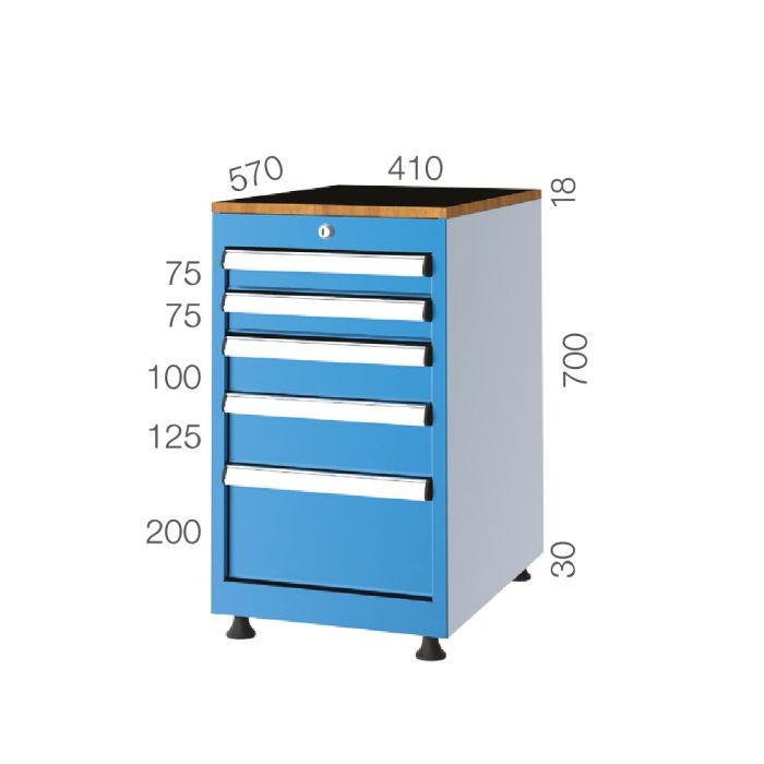 1070 – TOOL CABINET 5 DRAWERS