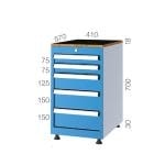 1070 – TOOL CABINET 5 DRAWERS