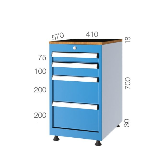 1072 – TOOL CABINET 4 DRAWERS