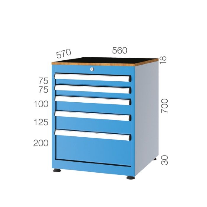5075 – TOOL CABINET 5 DRAWERS