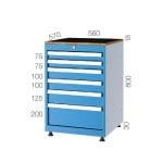 5075 – TOOL CABINET WITH 5 DRAWERS