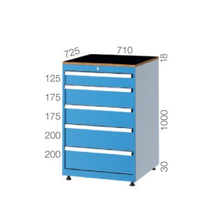 75102 – TOOL CABINET 5 DRAWERS