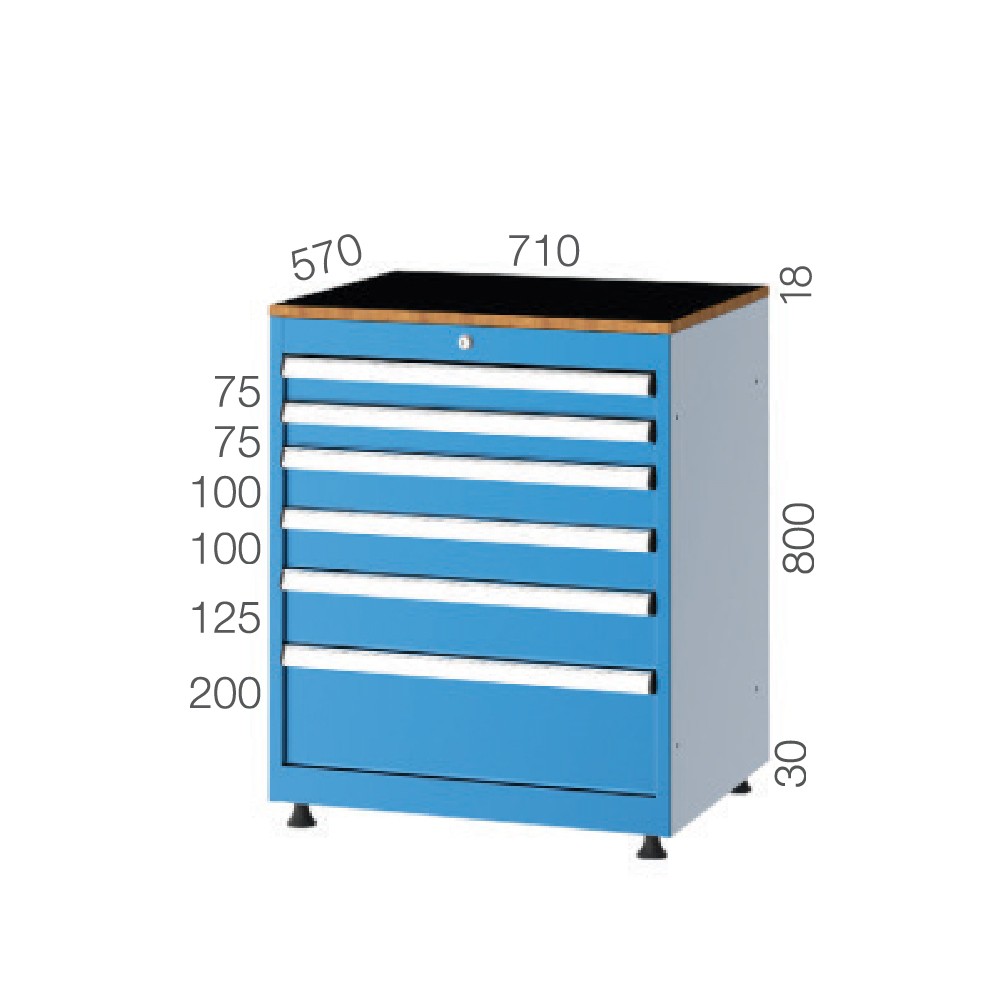 75080 – TOOL CABINET 6 DRAWERS