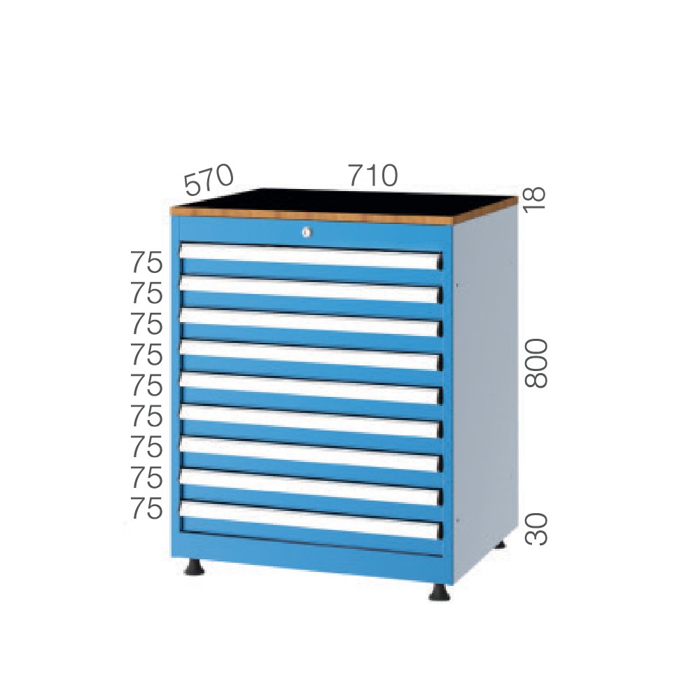 75081 – TOOL CABINET 9 DRAWERS