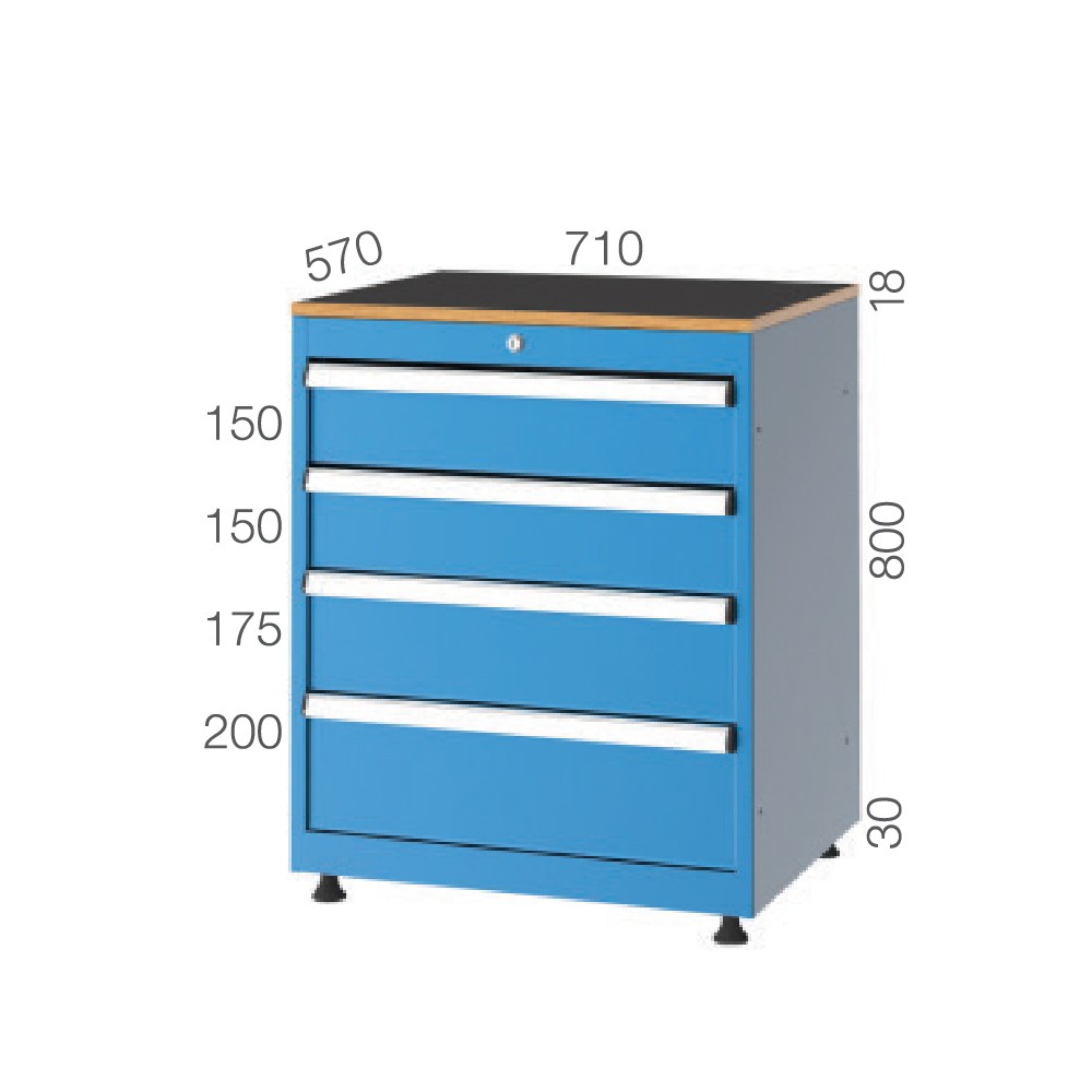 75082 – TOOL CABINET 4 DRAWERS