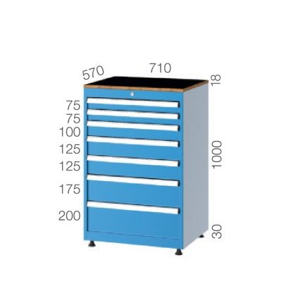 75100 – TOOL CABINET 7 DRAWERS