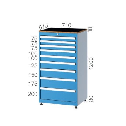75200 – TOOL CABINET 9 DRAWERS