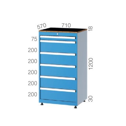 75202 – TOOL CABINET 6 DRAWERS