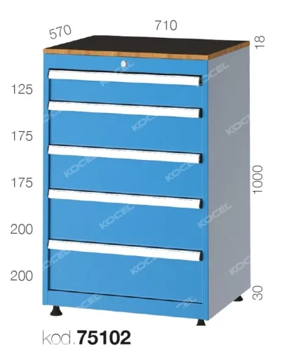 75102 – TOOL CABINET 5 DRAWERS