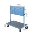 4520 – ÇİFT YÖNLÜ ASKI PANOLU AVADANLIK KUTULU TEKERLEKLİ STAND