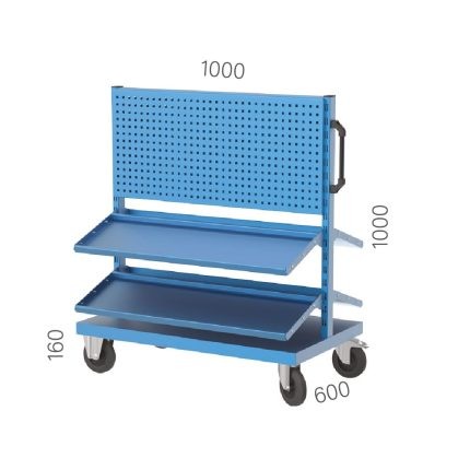 4545 – MOBILE TOOL PANEL WITH 4 SHELVES (1000X600X1000+160MMH)